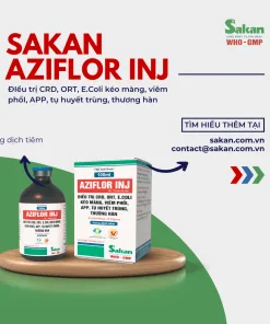 AZIFLOR INJ – Giải Pháp Đặc Trị Bệnh Hô Hấp & Tiêu Hóa, Bảo Vệ Toàn Diện Cho Vật Nuôi Từ Sakan Việt Nam – Chuyên gia hàng đầu về thuốc thú y chất lượng cao theo chuẩn WHO-GMP